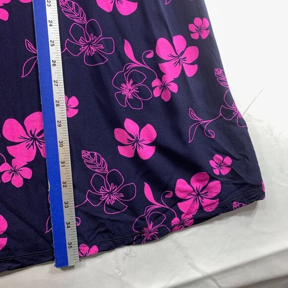 28 Palms Dress Womens Size Medium Blue Purple Floral Pattern Sleeveless - Picture 5 of 7